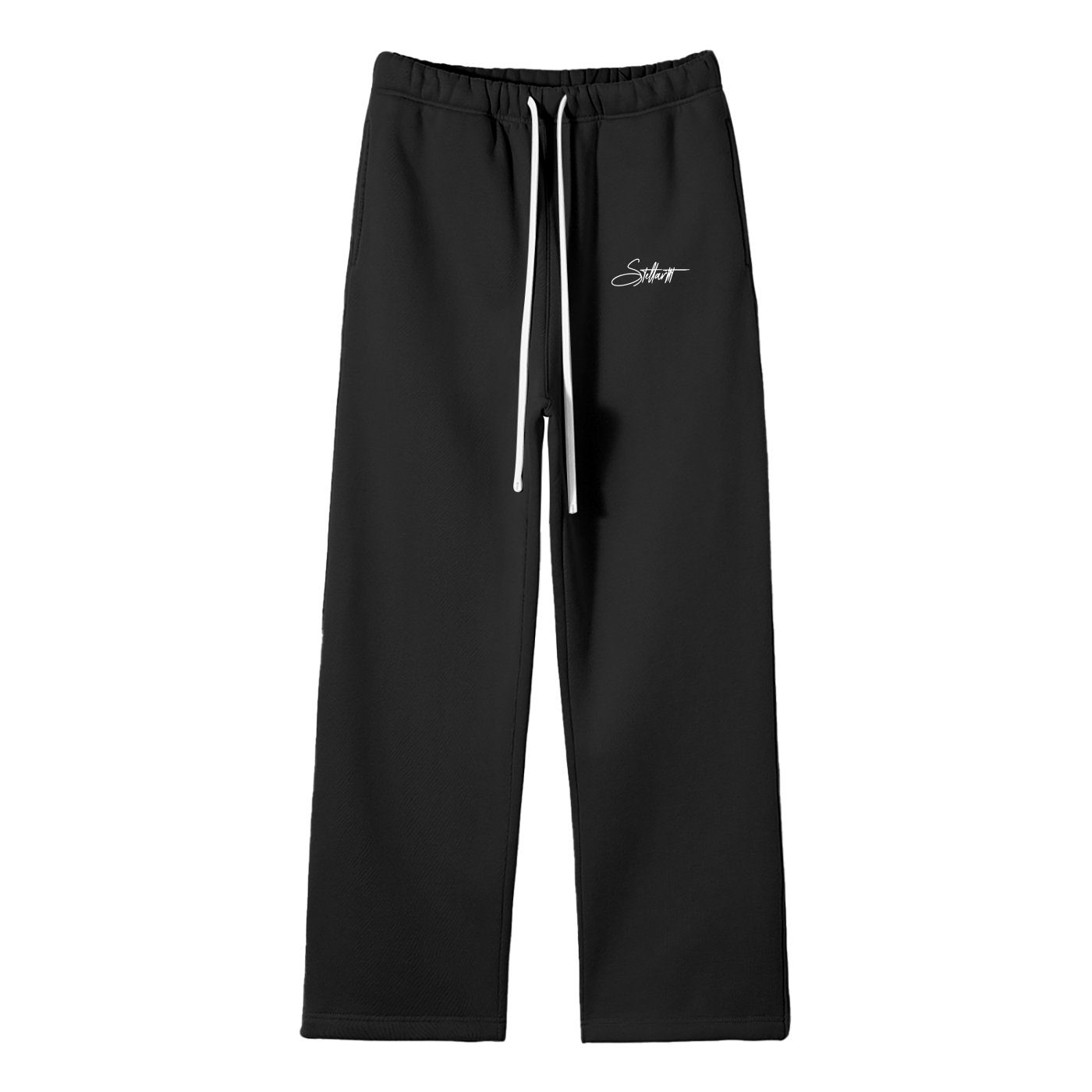 Unisex Solid Color Fleece Straight Leg Pants
