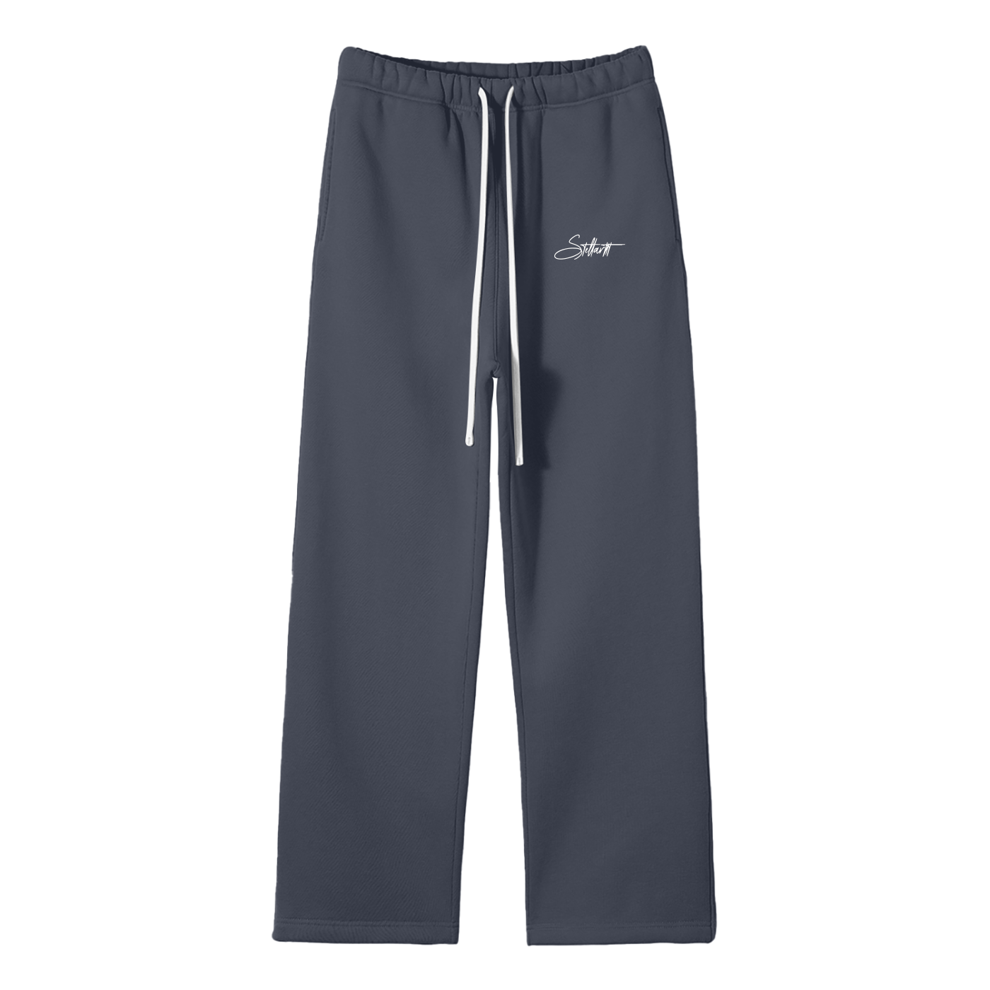 Unisex Solid Color Fleece Straight Leg Pants